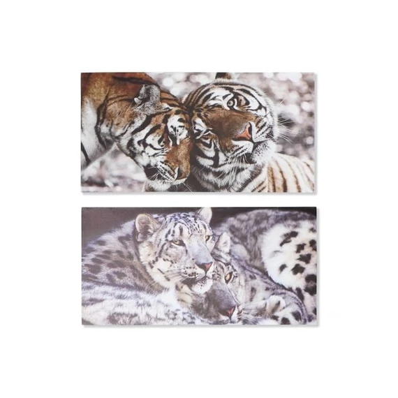 Kép tigres vászon, mdf 80x1,8x40 cm színes 2 féle