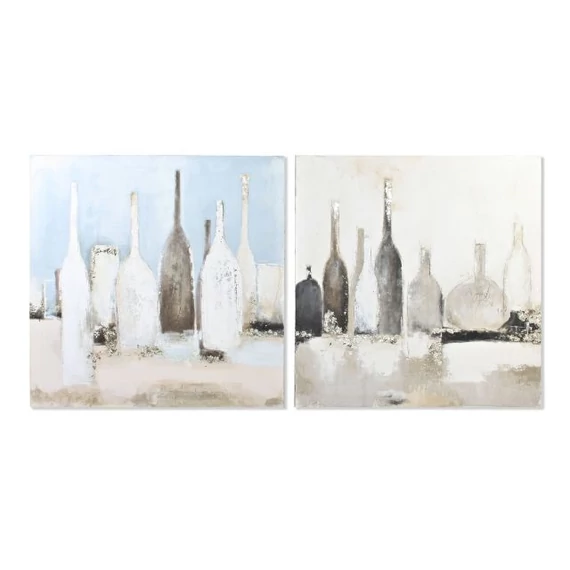 Kép üvegek vászon, fenyő 100x4x100 cm színes 2 féle