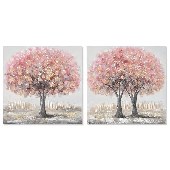 Kép vászon, mdf 40x2,5x40 cm szürke, piros 2 féle