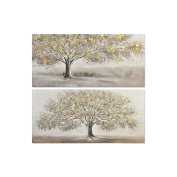 Kép vászon, mdf, akril, kézzelfestett 150x3,5x70 cm bézs, arany 2 féle