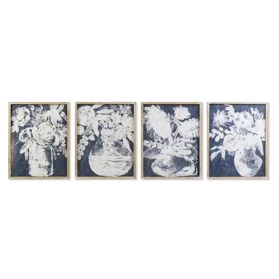 Kép váza üveg, mdf 55x2x70 cm kék, fehér 4 féle