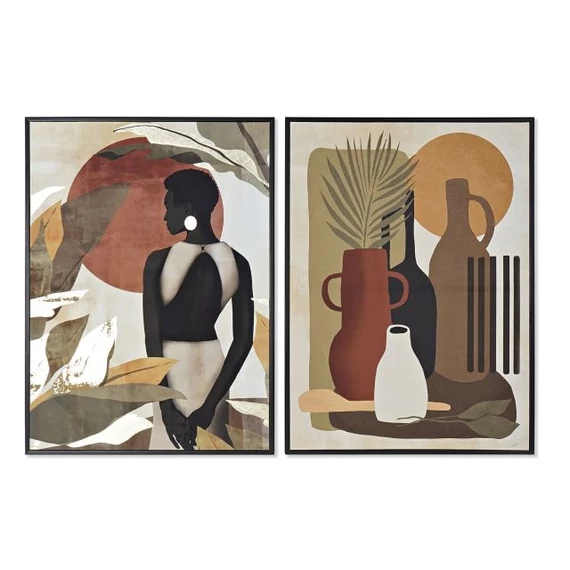 Kép vázák afrikai hungarocell, vászon 52,5x2,7x72,5 cm színes 2 féle