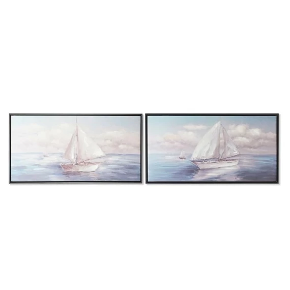 Kép vitrolás vászon, hungarocell 43x3,5x83 cm kék, fehér 2 féle
