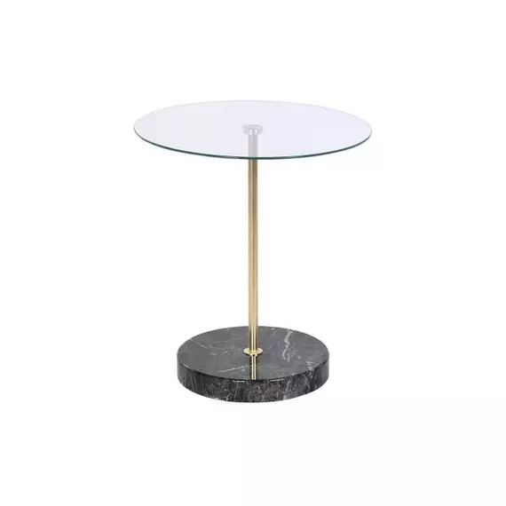 Kisasztal acél, üveg 45x45x50 cm színes