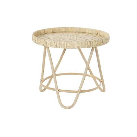 Kisasztal bambusz 60x60x52 cm barna