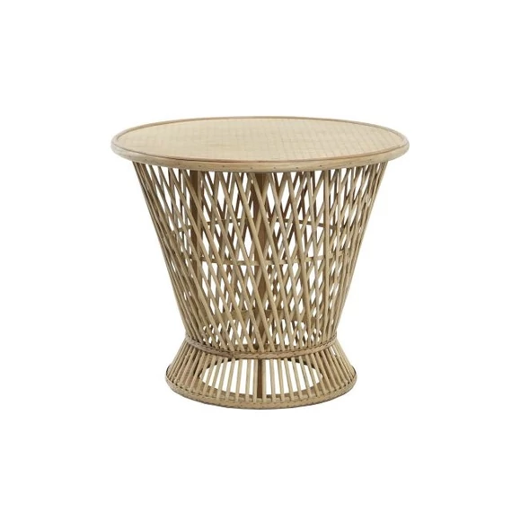 Kisasztal bambusz 60x60x52 cm világosbarna