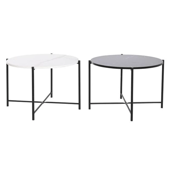 Kisasztal fém, mdf 60x60x40 cm fehér, fekete 2 féle
