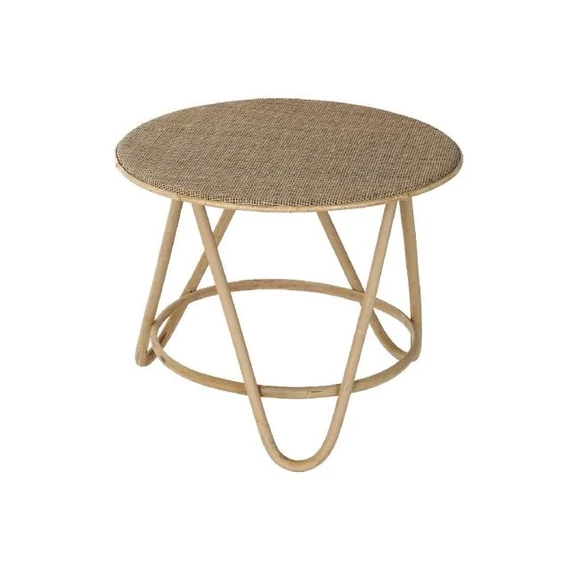 Kisasztal rattan 61x61x50 cm barna