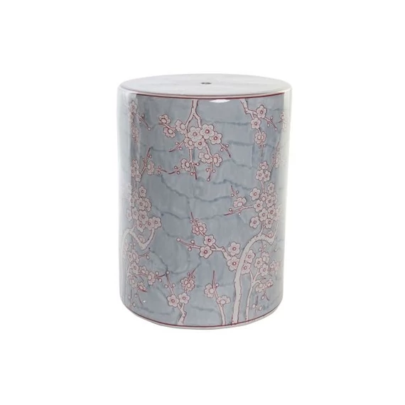 Kisasztal virágok porcelán 32x32x41 cm kék, narancssárga