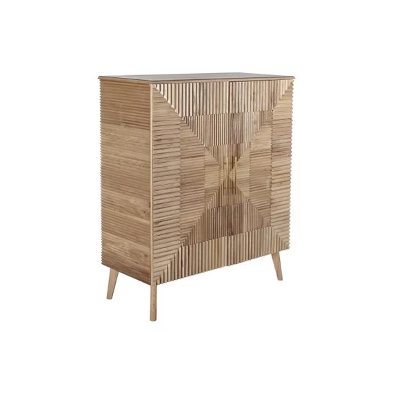 Kisbútor császárfa, mdf 100x44x118 cm világosbarna, arany
