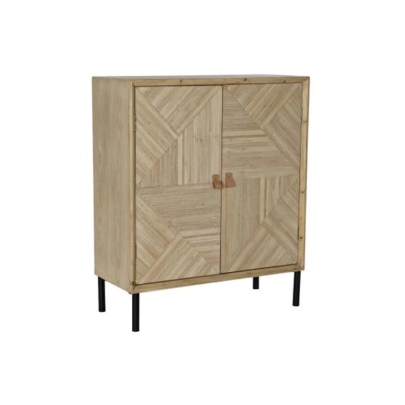 Kisbútor lucfenyő, mdf, fém 80x35x95 cm natúr, fekete
