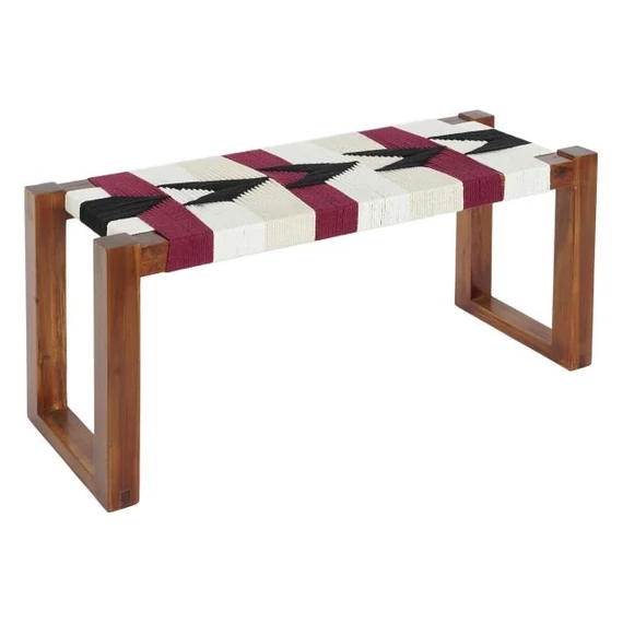 Kispad akácfa, pamut 90x32x43 cm barna, natúr