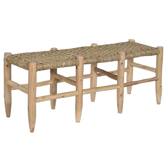 Kispad eukaliptuszfa, juta 120x35x45 cm natúr