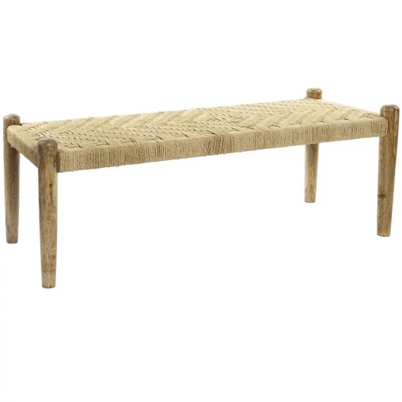 Kispad kötél mangófa, kötél 145x55x49 cm natúr, barna