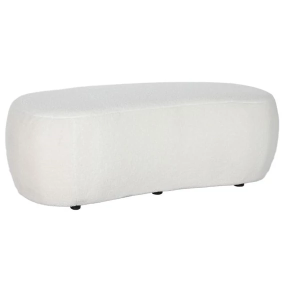 Kispad poliészter 130x62x43 cm fehér, fekete
