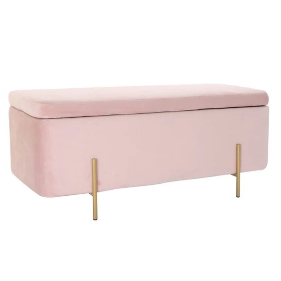 Kispad poliészter, fém 110x44x44 cm pink, arany