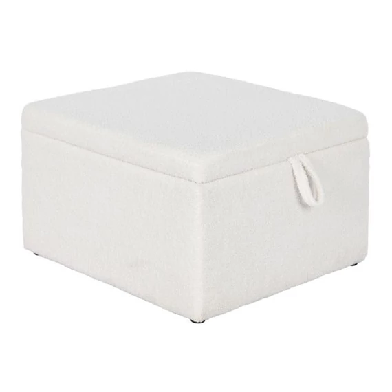 Kispad tárolóval poliészter, mdf 60x60x38 cm fehér
