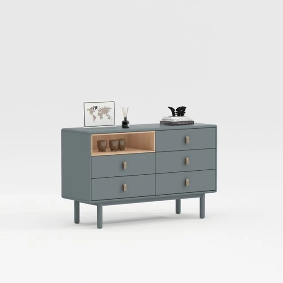 Komód mdf, poliuretán 120x40x75 cm kék