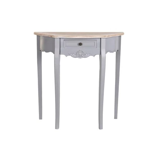 Konzol asztal császárfa, mdf 80,5x34x78,5 cm szürke, natúr