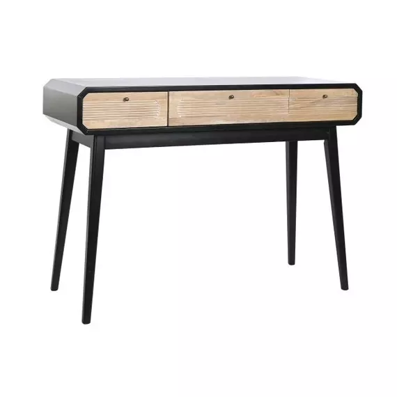 Konzol asztal fa 110x40x80 cm fekete