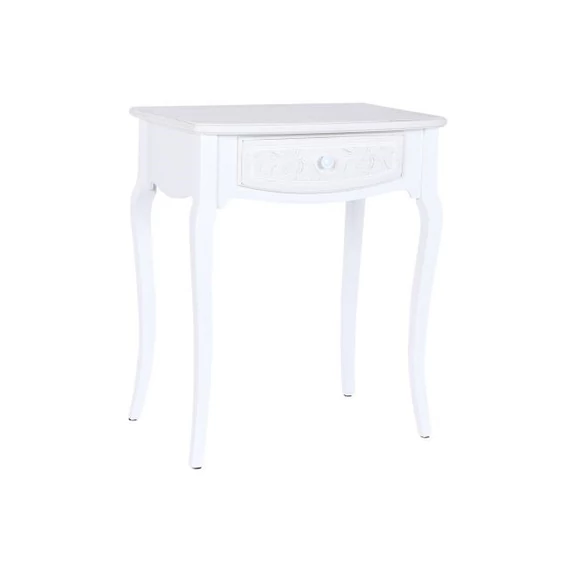 Konzol asztal fa, mdf 60x40x72,5 cm fehér