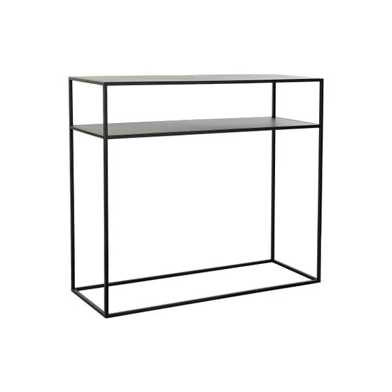 Konzol asztal fém 100x36x90 cm fekete
