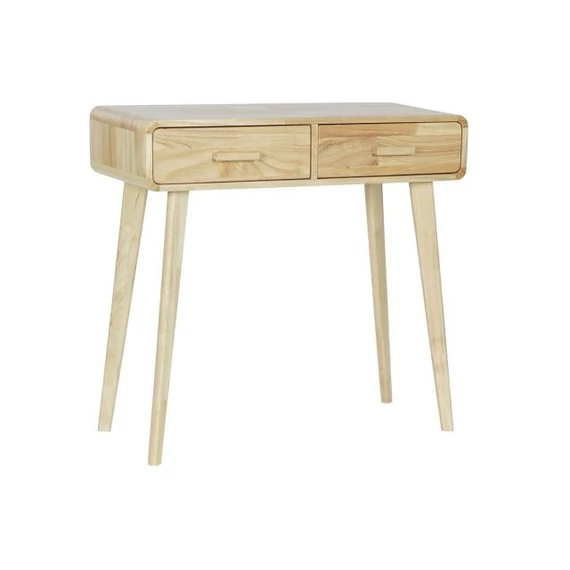 Konzol asztal gumifa, mdf 80x30x74 cm natúr