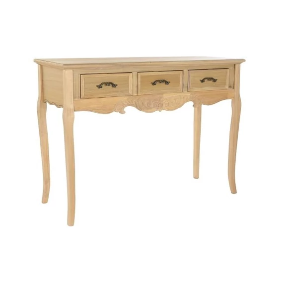 Konzol asztal lucfenyő, mdf 110x39,5x79 cm natúr