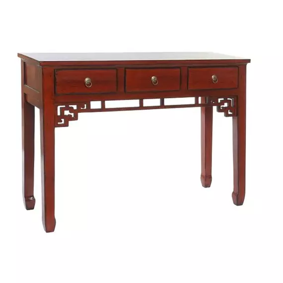 Konzol asztal szilfa, fém 113x38x83 cm piros