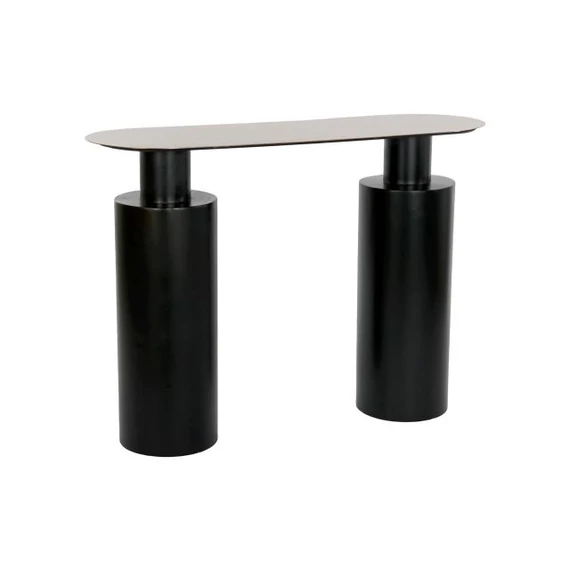 Konzol fém 107x36x78 cm arany, fekete