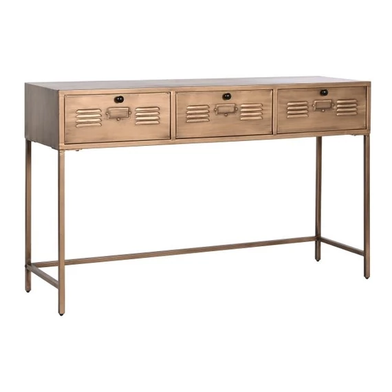 Konzol fém 125,5x37x77 cm arany