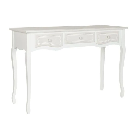 Konzol mdf, fa 120x40x78,5 cm világosbarna, fehér