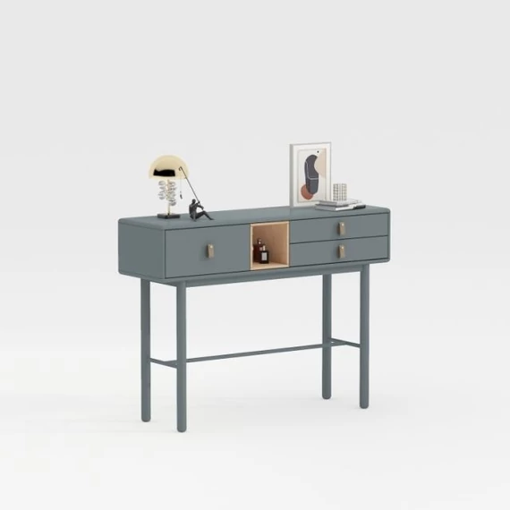 Konzol mdf, poliuretán 120x35x90 cm kék