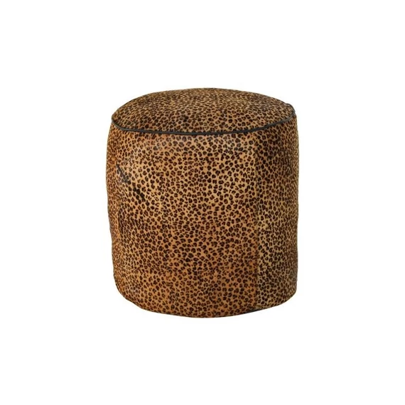 Lábtartó leopárd bőr 46x46x50 cm barna, fekete