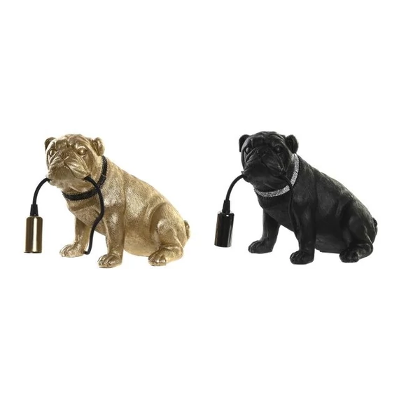 Lámpa asztali bulldog poly 29x18,5x24 cm arany, fekete 2 féle