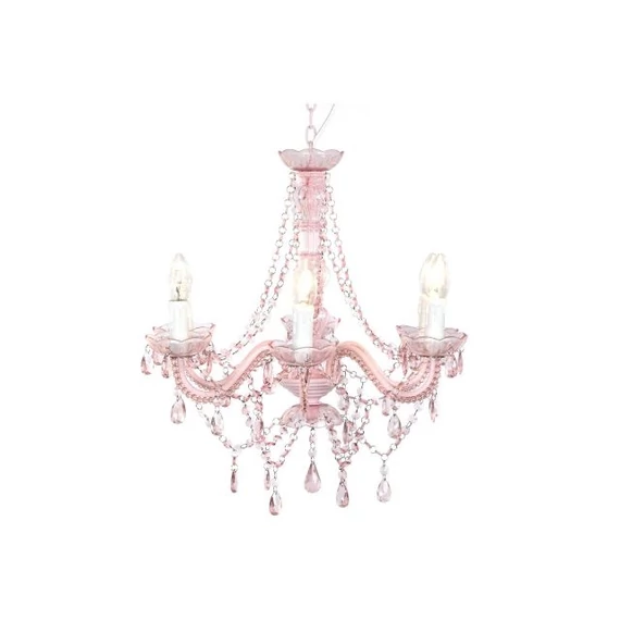 Lámpa mennyezeti akril, fém 51x51x100 cm pink