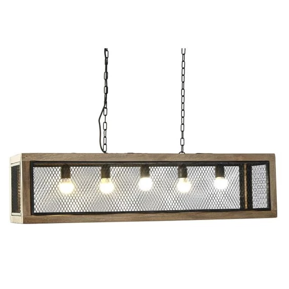 Lámpa mennyezeti mangófa, fém 100x25x25 cm barna, fekete