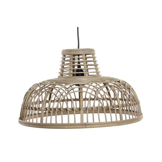 Lámpa mennyezeti rattan 44x44x25 cm barna