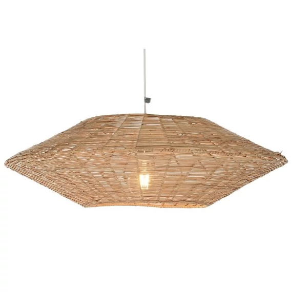 Lámpa mennyezeti rattan 80x80x25 cm barna