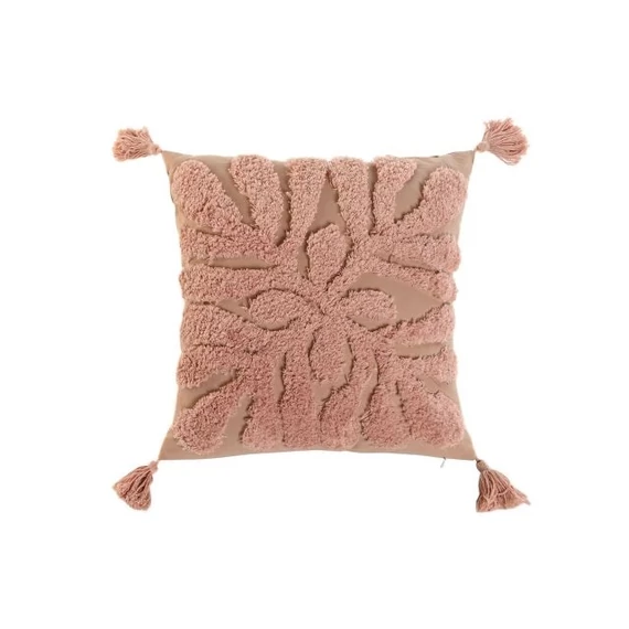 Párna bojtos pamut 45x15x45 cm terrakotta