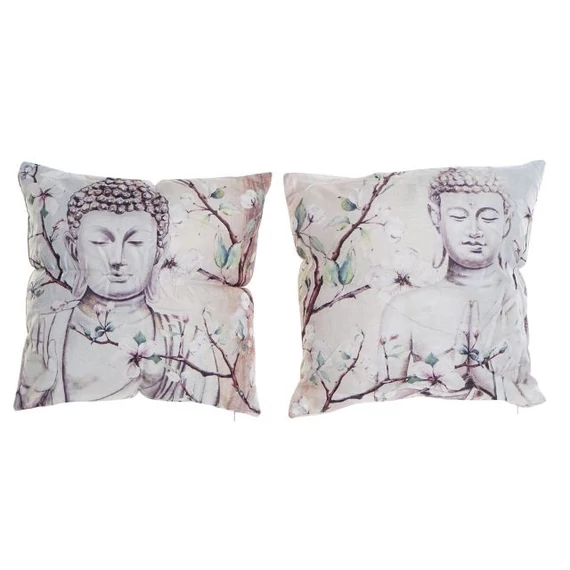 Párna Buddha poliészter 45x10x45 cm szürke 2 féle