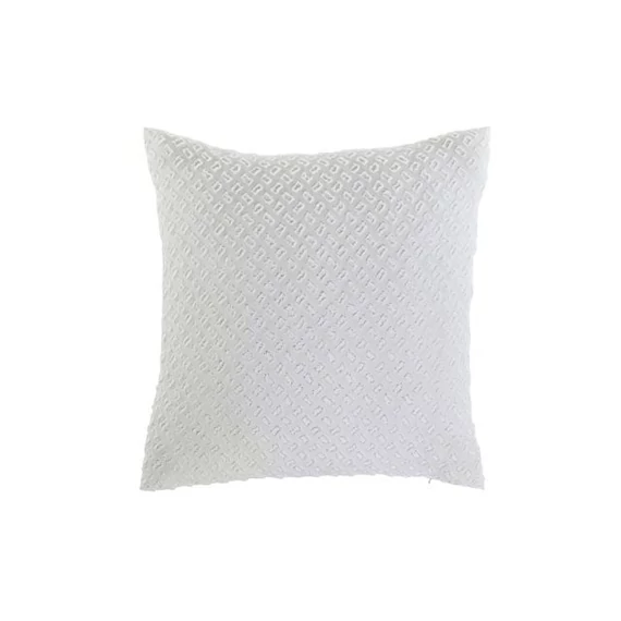 Párna hímzett poliészter 45x45 cm fehér