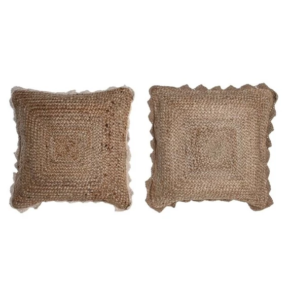 Párna makramé juta, pamut 45x15x45 cm barna 2 féle