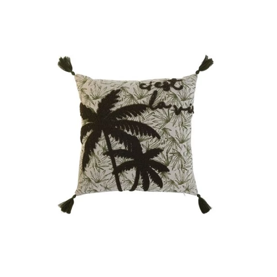 Párna pamut 45x15x45 cm zöld