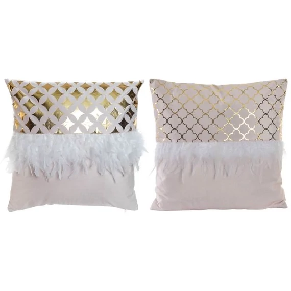 Párna poliészter, pamut 45x10x45 cm arany, pink 2 féle
