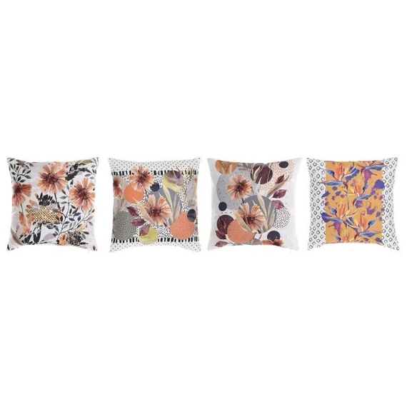 Párna virágos poliészter, mikroszálaspoliészter 45x10x45 cm színes 4 féle