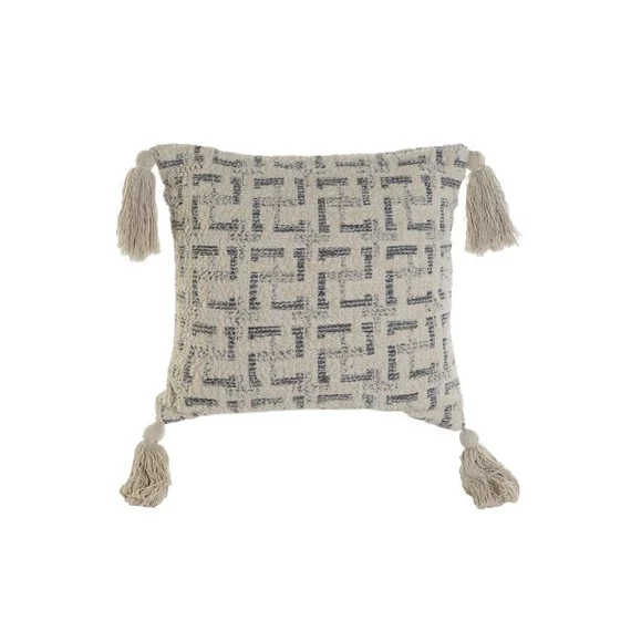 Párnahuzat bojtos pamut 45x3x45 cm bézs