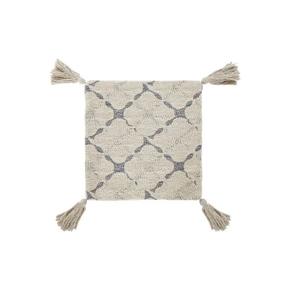Párnahuzat bojtos pamut 45x3x45 cm bézs