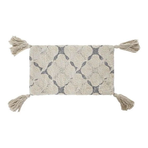 Párnahuzat bojtos pamut 50x3x30 cm bézs