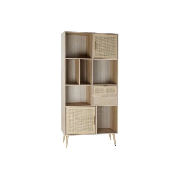 Polc császárfa, mdf 90x37x189 cm natúr